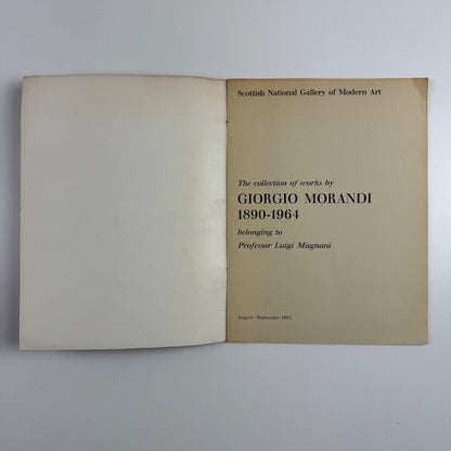 The collection of works by Giorgio Morandi belonging to Professor Luigi Magnani | Scottish National Gallery of Art, 1965