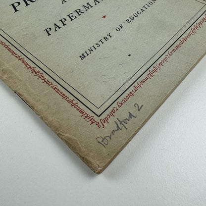 Handbook for the Visual Unit | Ministry of Education | Printing and Papermaking | Central Office of Information, 1951