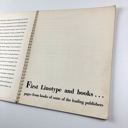 The Printed Word | Typography by Linotype type specimens | Linotype and Machinery