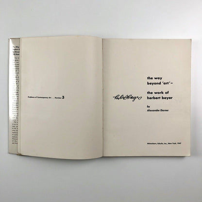 The way beyond 'art' – Herbert Bayer by Alexander Dorner | Wittenborn, Schultz, 1947 | James W. Fitzgibbon bookplate