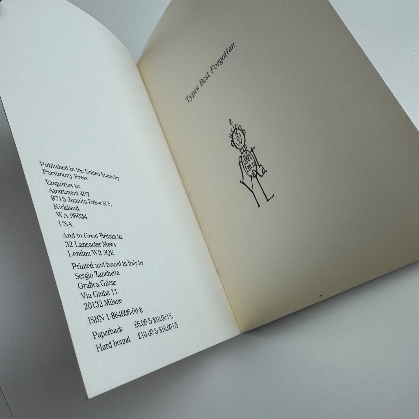 Types Best Remembered edited by Robert Norton | Parsimony Press, 1993