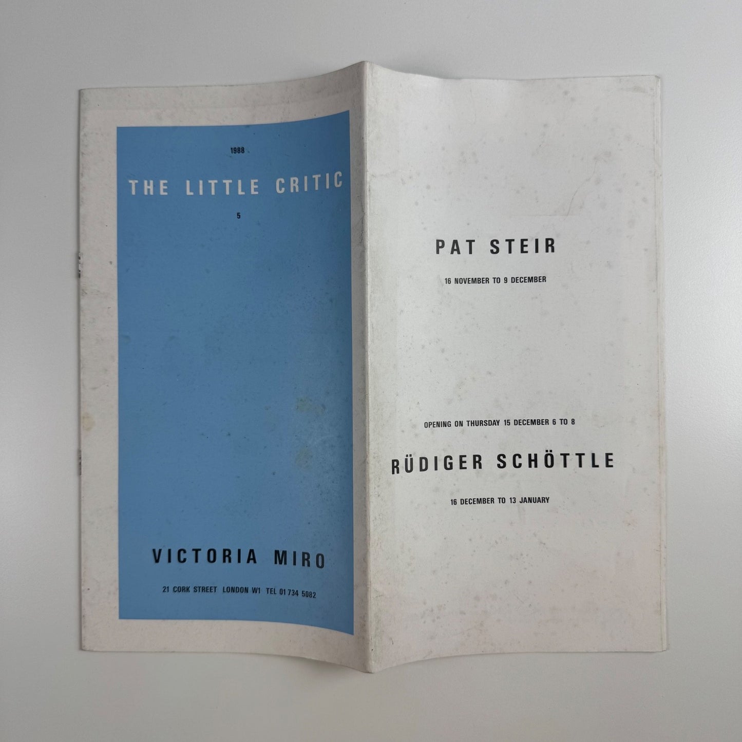 Catalogue for Pat Steir. The Little Critic | Victoria Miro, 1988