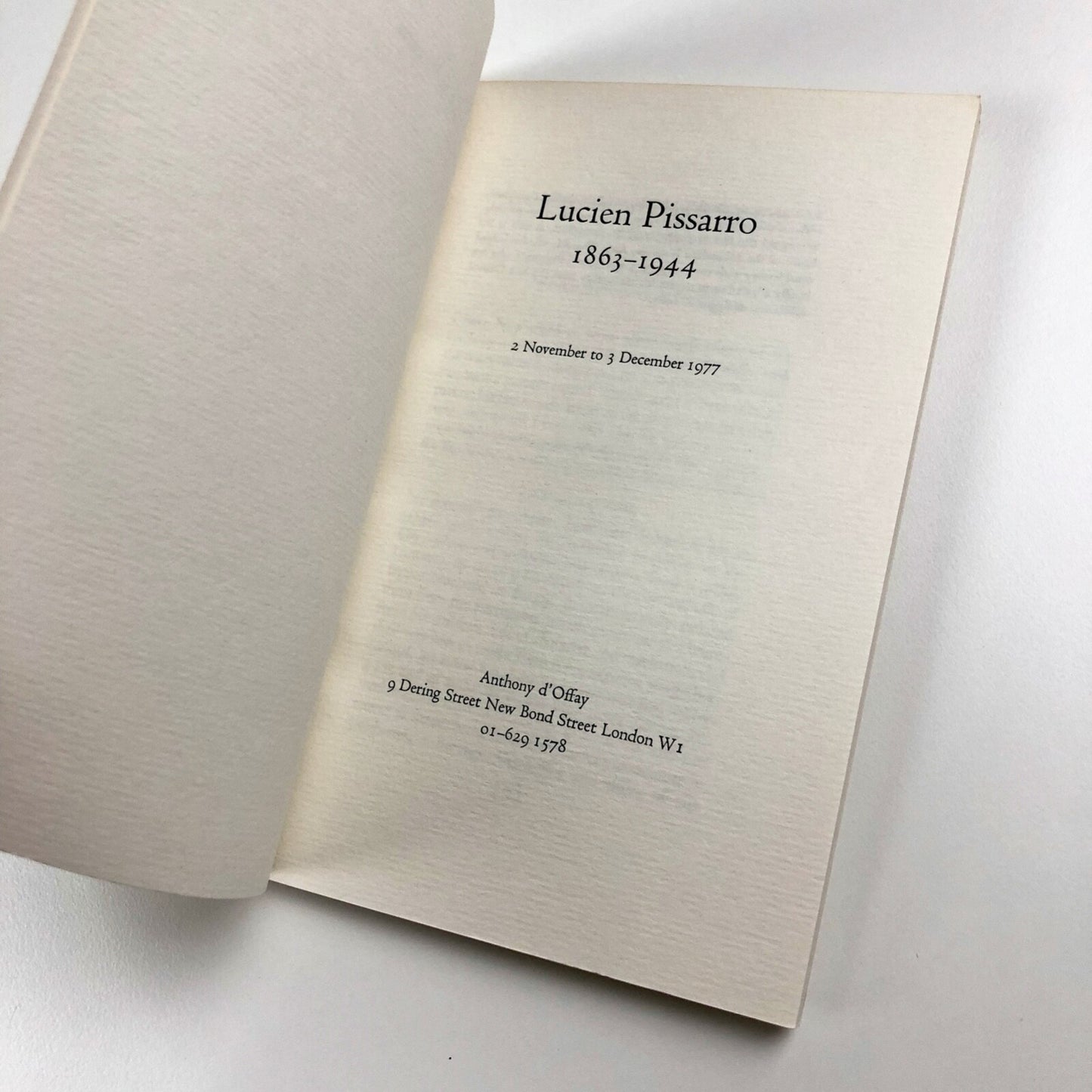 Lucien Pissarro 1863-1944 | Anthony d'Offay exhibition catalogue, 1977