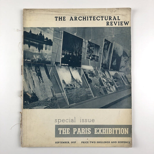 The Architectural Review September 1937 - The Paris Exhibition LXXXII No 490 - Damaged