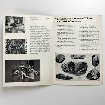 Variations on a Theme of Titian: The Death of Actaeon | Save the Titian Fund leaflet, 1971