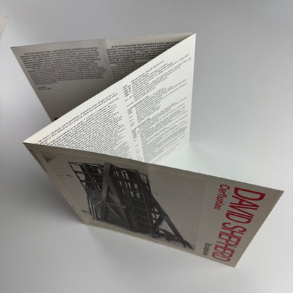 Folding card/catalogue for David Shepherd Sculpture | Oriel, Cardiff, Welsh Arts Council, 1981