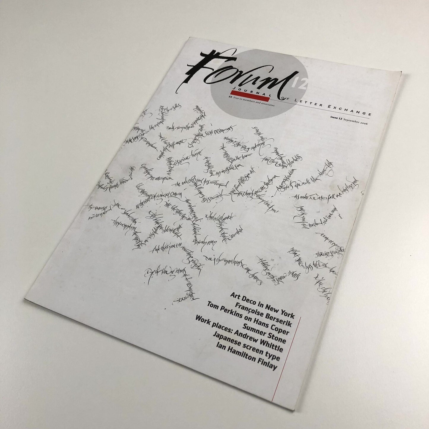 Forum 12 Journal of Letter Exchange | Issue 12 September, 2006 | Art Deco lettering