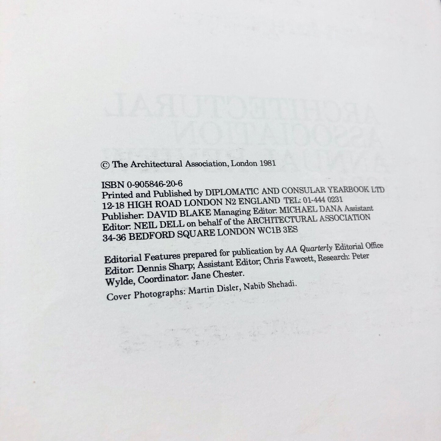 The Architectural Association – Annual Review, 1981