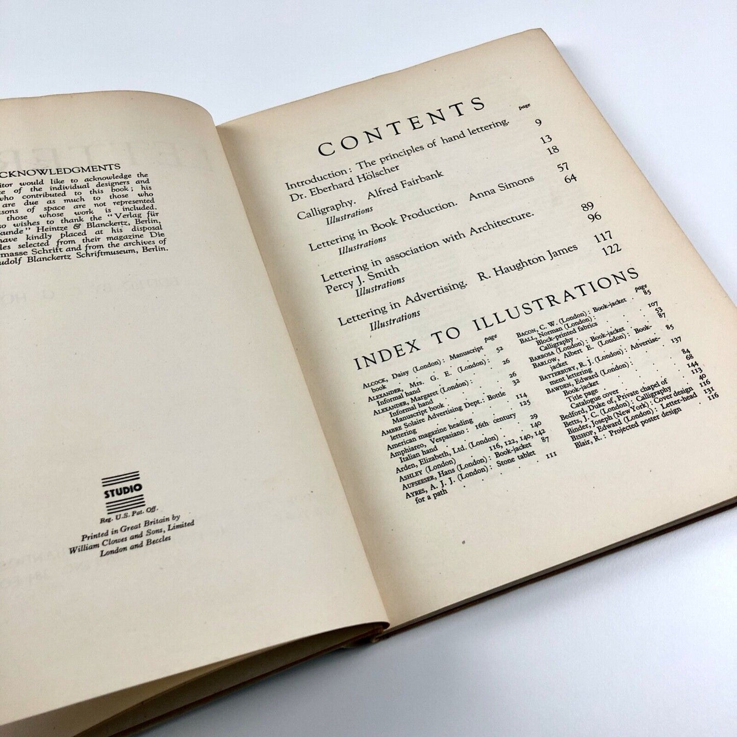 Lettering of today, The Studio | Edited by C.G. Holme | Cover design by Ashley Havinden, 1941