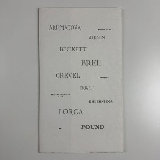Editions Petropolis Michael Caine, Paris Artists Books in French and English 1989-2002 | Copy number 7/86 5 Nov 2005