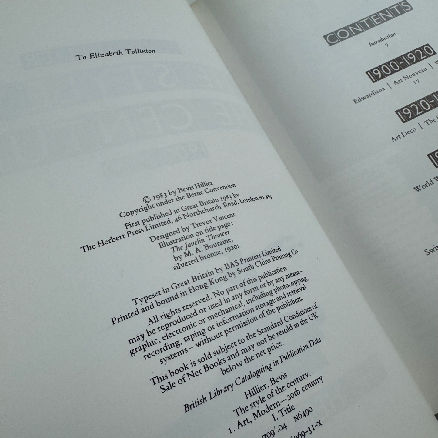 The Style of the Century 1900-1980 by Bevis Hillier | The Herbert Press, 1983. Inscribed by the author