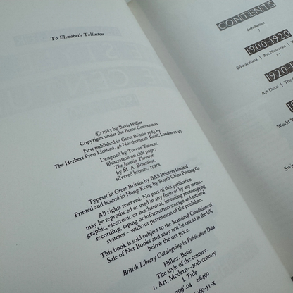 The Style of the Century 1900-1980 by Bevis Hillier | The Herbert Press, 1983. Inscribed by the author