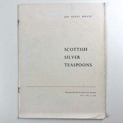 Scottish Silver Spoons | Joy Scott Whyte, Scottish Art Review 1966 offprint