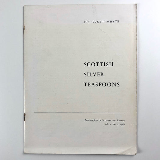 Scottish Silver Spoons | Joy Scott Whyte, Scottish Art Review 1966 offprint