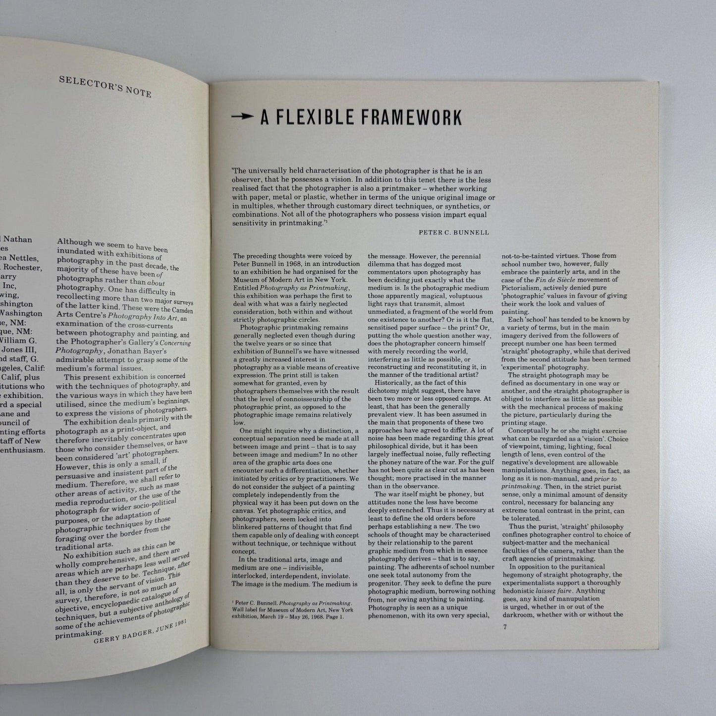 Photographer as printmaker 140 years of photographic printmaking Arts Council, 1982