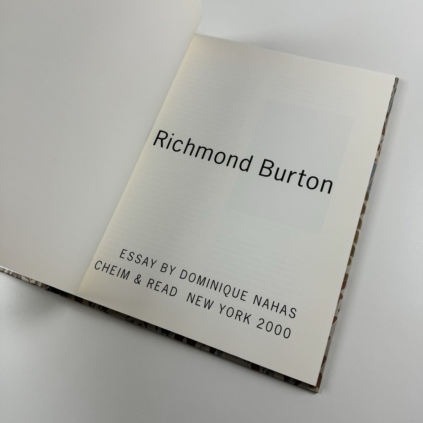 Richmond Burton | Cheim & Read New York, 2000 | Exhibition catalogue