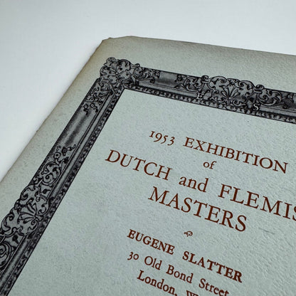1953 Exhibition of Dutch and Flemish Masters | Eugene Slatter, London, 1953
