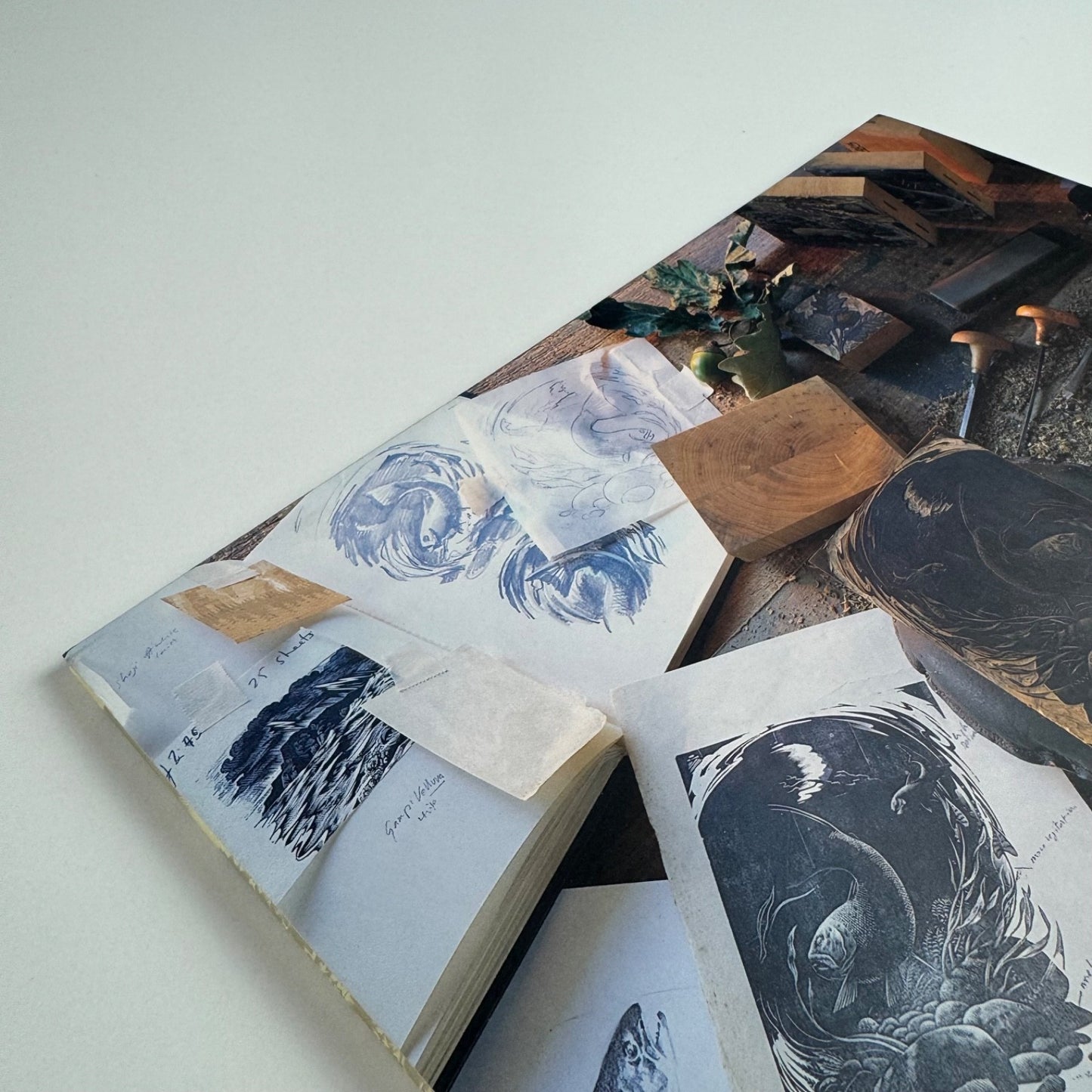 Folder promoting Andrew Davidson wood-engravings for Endgrain Editions 1997