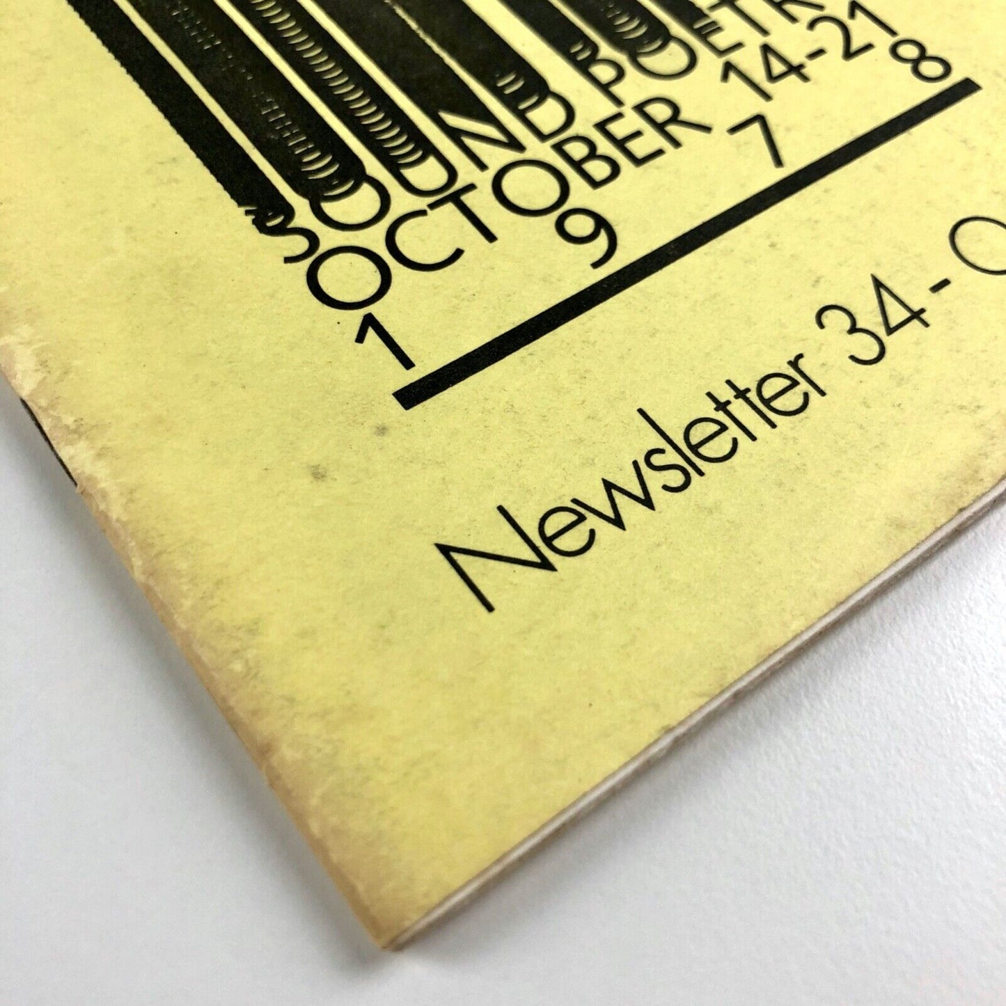 Poetry Toronto Newsletter 34, Oct 1978 | Festival of Sound Poetry | Lawrence Upton