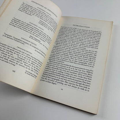 Introduction to Typography by Oliver Simon | Faber & Faber, London, 1963