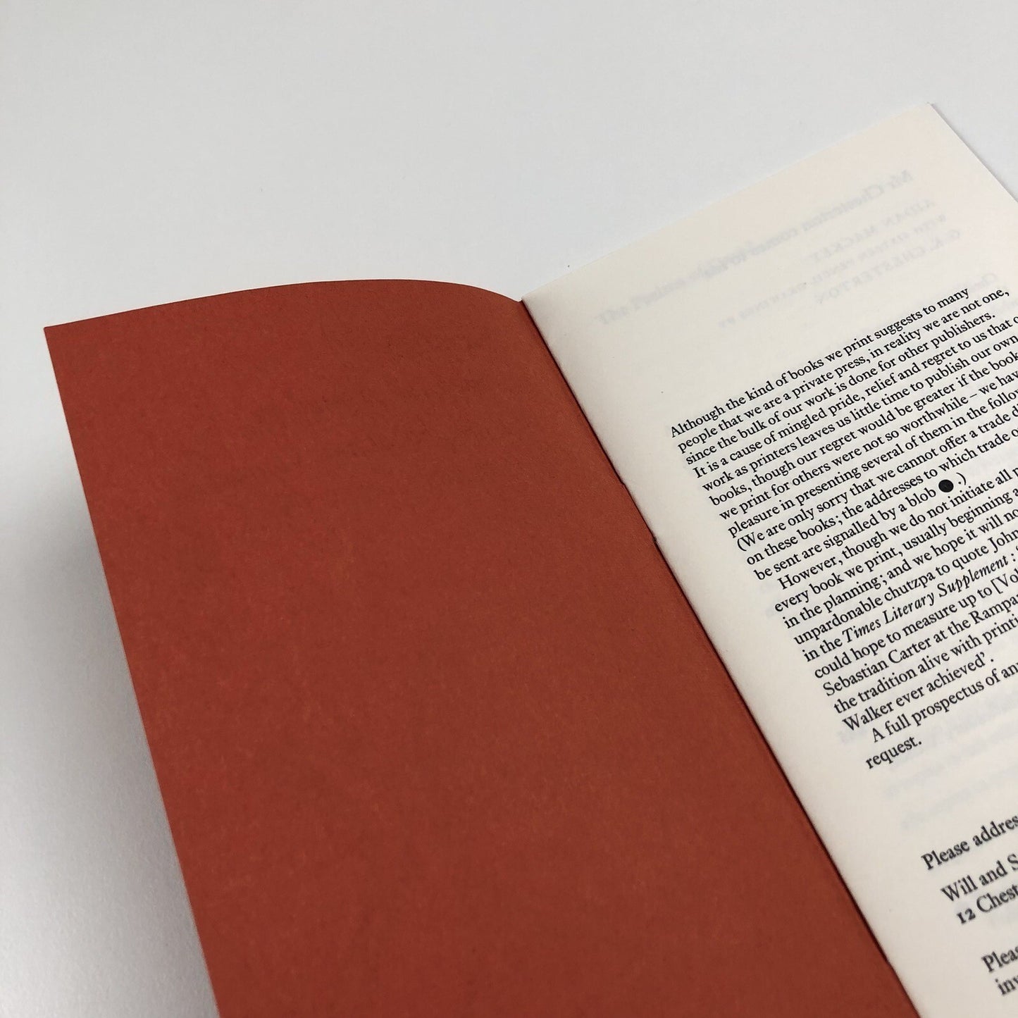 Rampant Lions Press – Books designed and printed by Will and Sebastian Carter, 1978