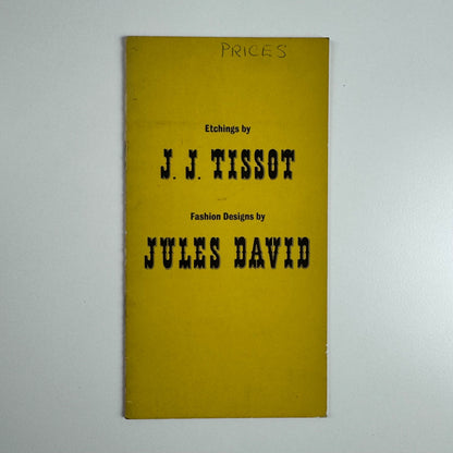 Etchings by J.J. Tissot and Fashion Designs by Jules David | Arthur Jeffress 1959