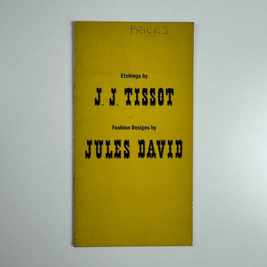 Etchings by J.J. Tissot and Fashion Designs by Jules David | Arthur Jeffress 1959