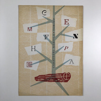 Type specimen for Caratteri Nebiolo Torino design by Aldo Novarese undated