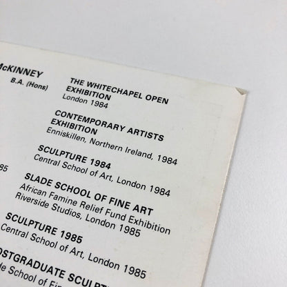 H.W. (Jasper) McKinney – promotional card | Phone call from a Pharoah, 1985
