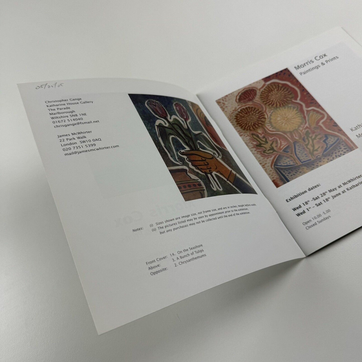 Morris Cox. Paintings & Prints | Katharine House Gallery in association with McWhirter, 2005