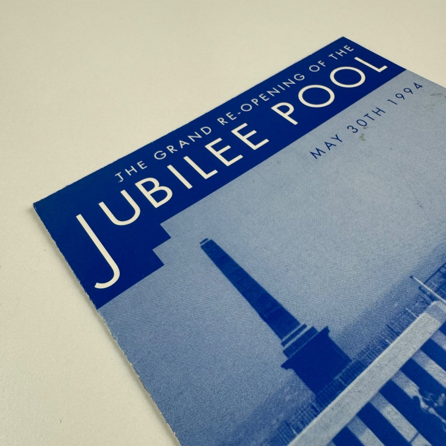 Souvenir brochure to commemorate The Grand re-opening of the Jubilee Pool Penzance 30 May 1994