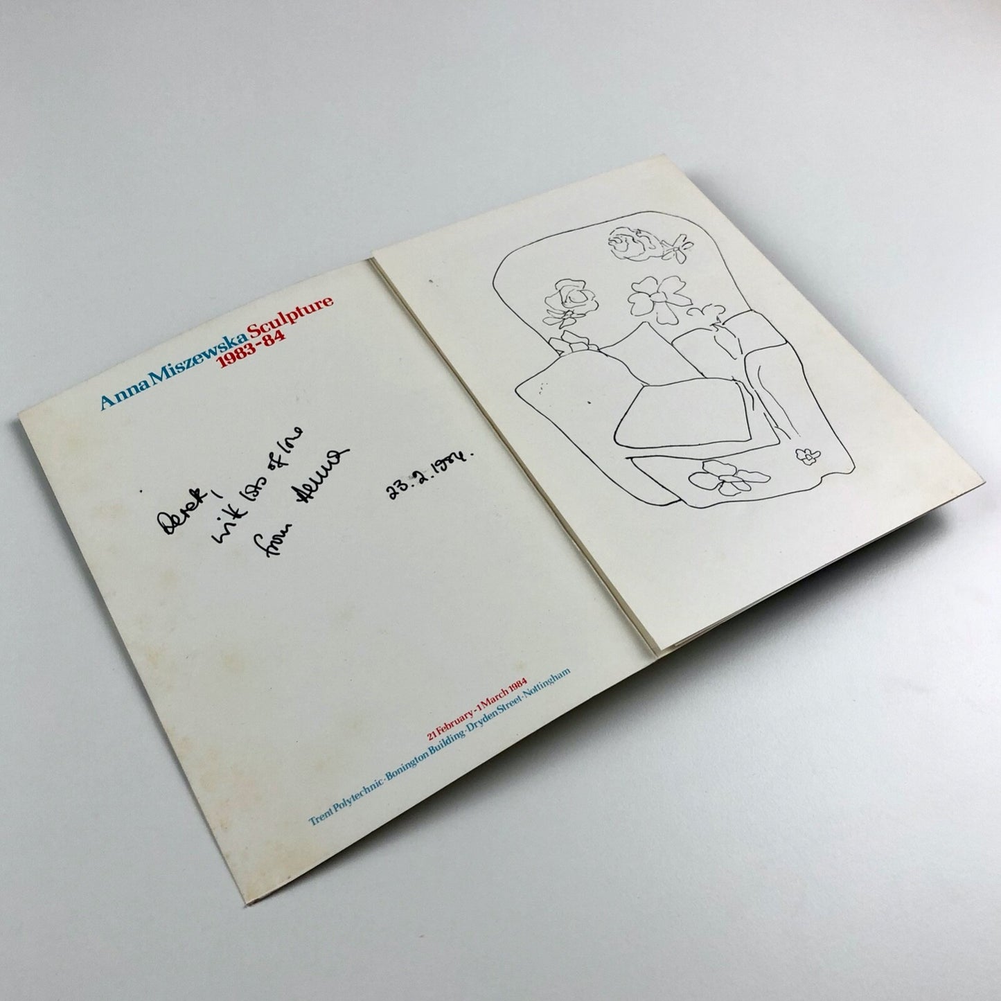 Anna Miszewska Sculpture 1983-84 | Trent Polytechnic, Bonington Building 1984 | Folded card