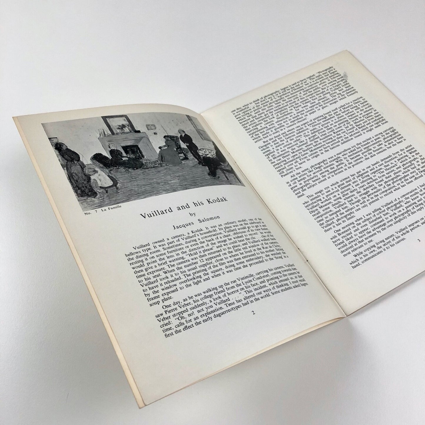 Vuillard et son Kodak | Lefevre Gallery, London | Exhibition catalogue, 1964