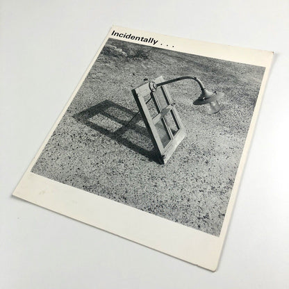 Folding card for Incidentally... The Winchester Gallery, 1986 | Selected by Sue Arrowsmith. Text by Michael Archer |