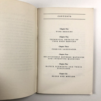 Harris-Intertype Matrix staff Handbook, undated
