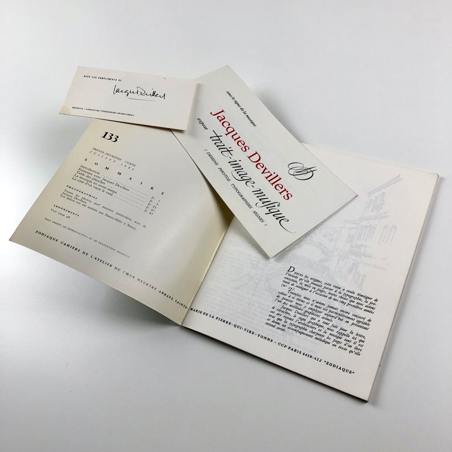 Jacques Devillers graphiste. Zodiaque, 133, July 1982
