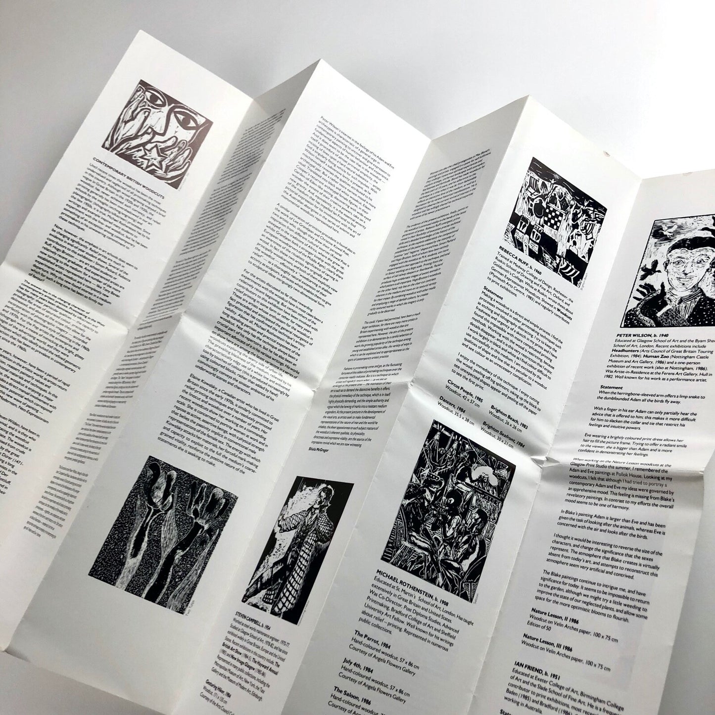 Contemporary British Woodcuts | City Museum and Art Gallery Worcester | Exhibition leaflet, 1986/7