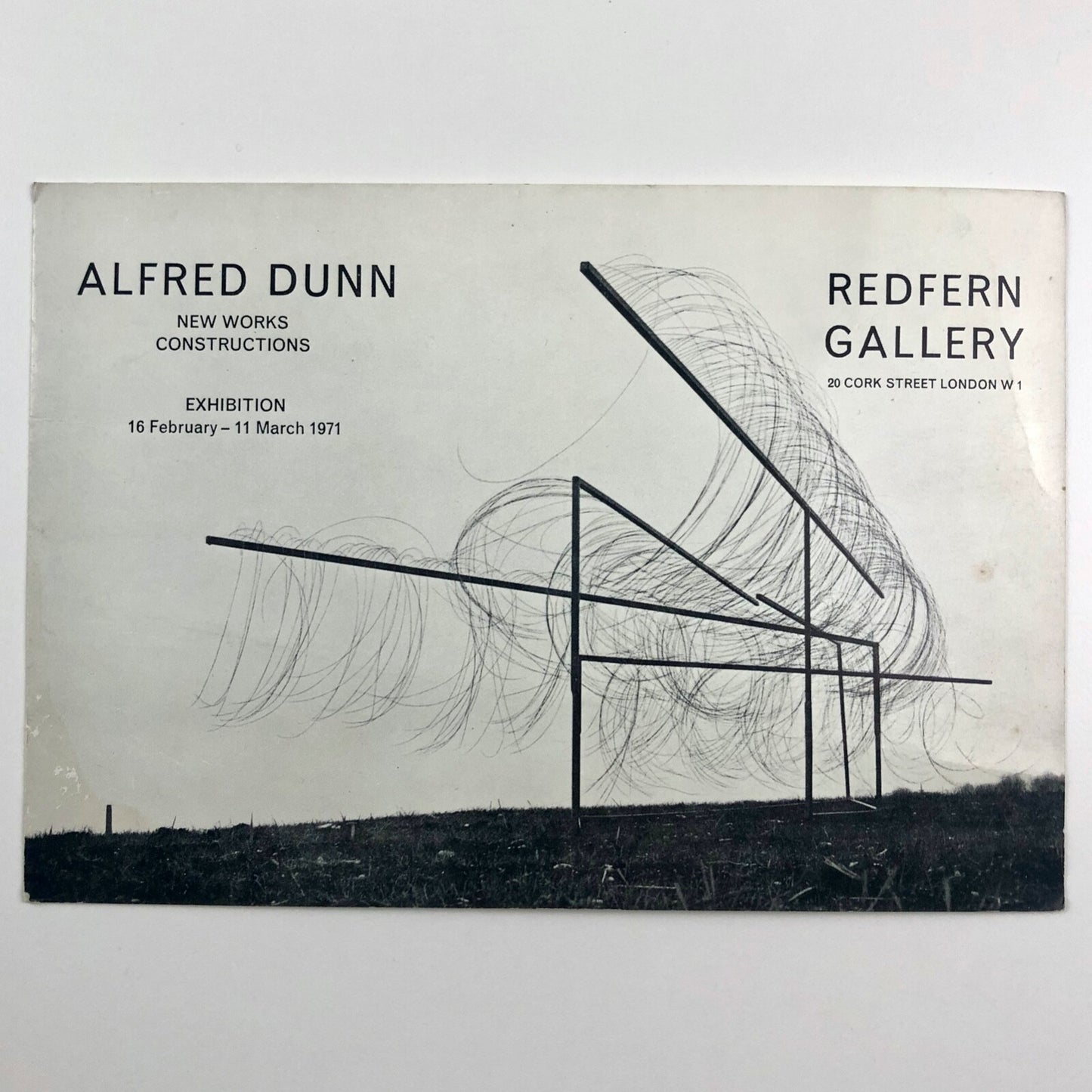 Alfred Dunn. New Works Constructions | Promotional card | Redfern Gallery 1971
