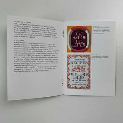 Rowley Atterbury and the Westerham Press 1920-2011 | University of Reading, 2011