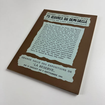 Knokk, Le Zoute, Albert Plage 75 oeuvres du demi-siècle La Réserve 1951 E.L.T. Mesens