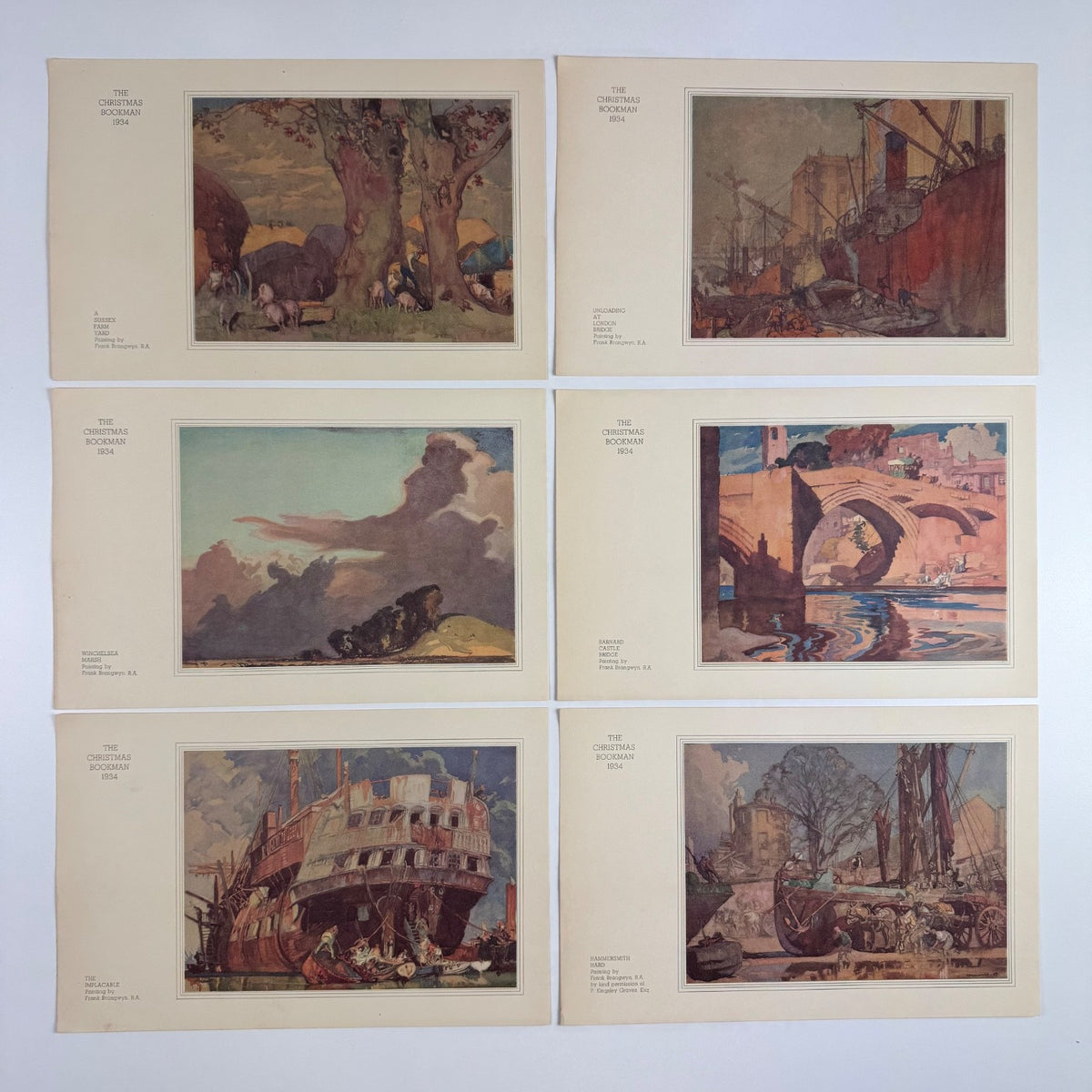 An English Portfolio by Frank Brangwyn Christmas number of The Bookman, Hodder & Stoughton, 1934