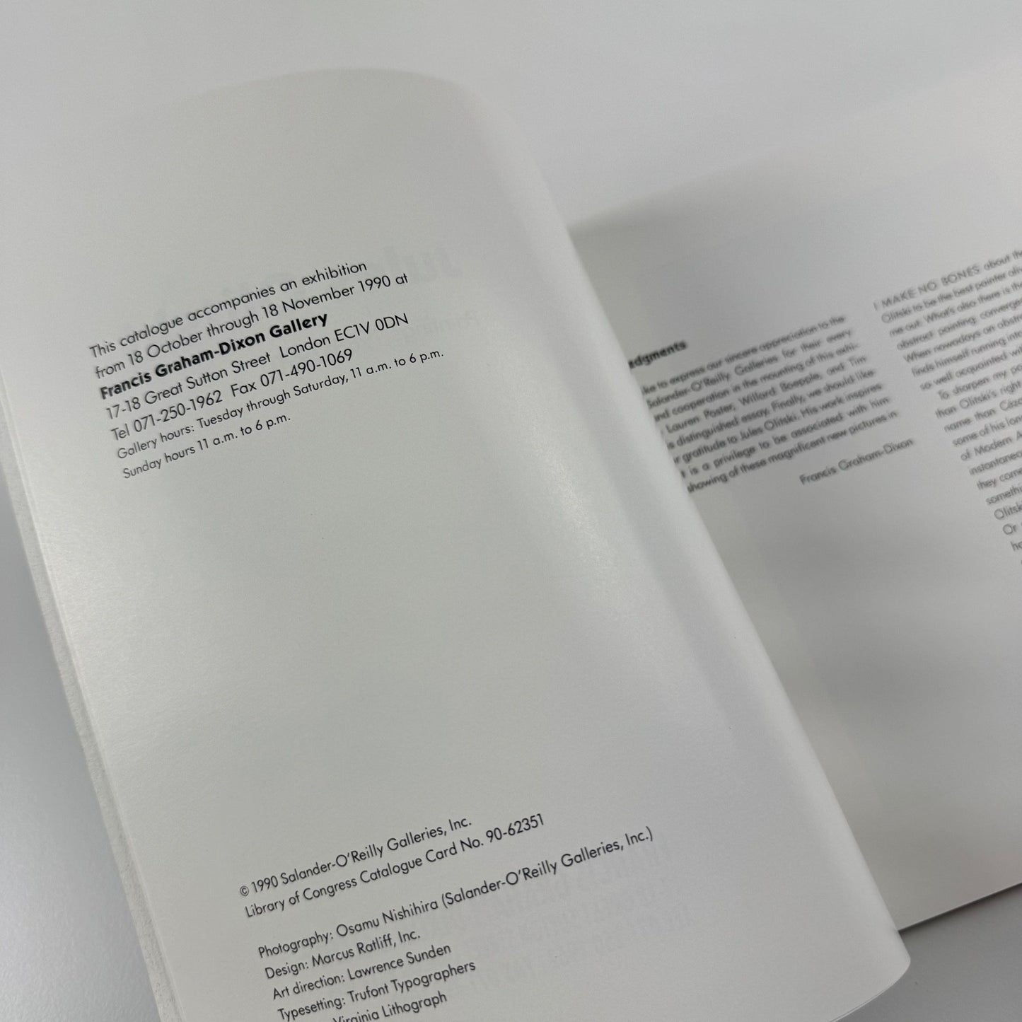 Jules Olitski. Five catalogues in slip case | Salander-O'Reilly Galleries, 1990
