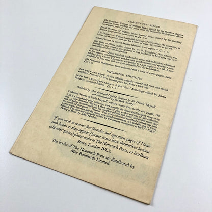 Nonesuch News 1957 | The Nonesuch Press – fold out leaflet