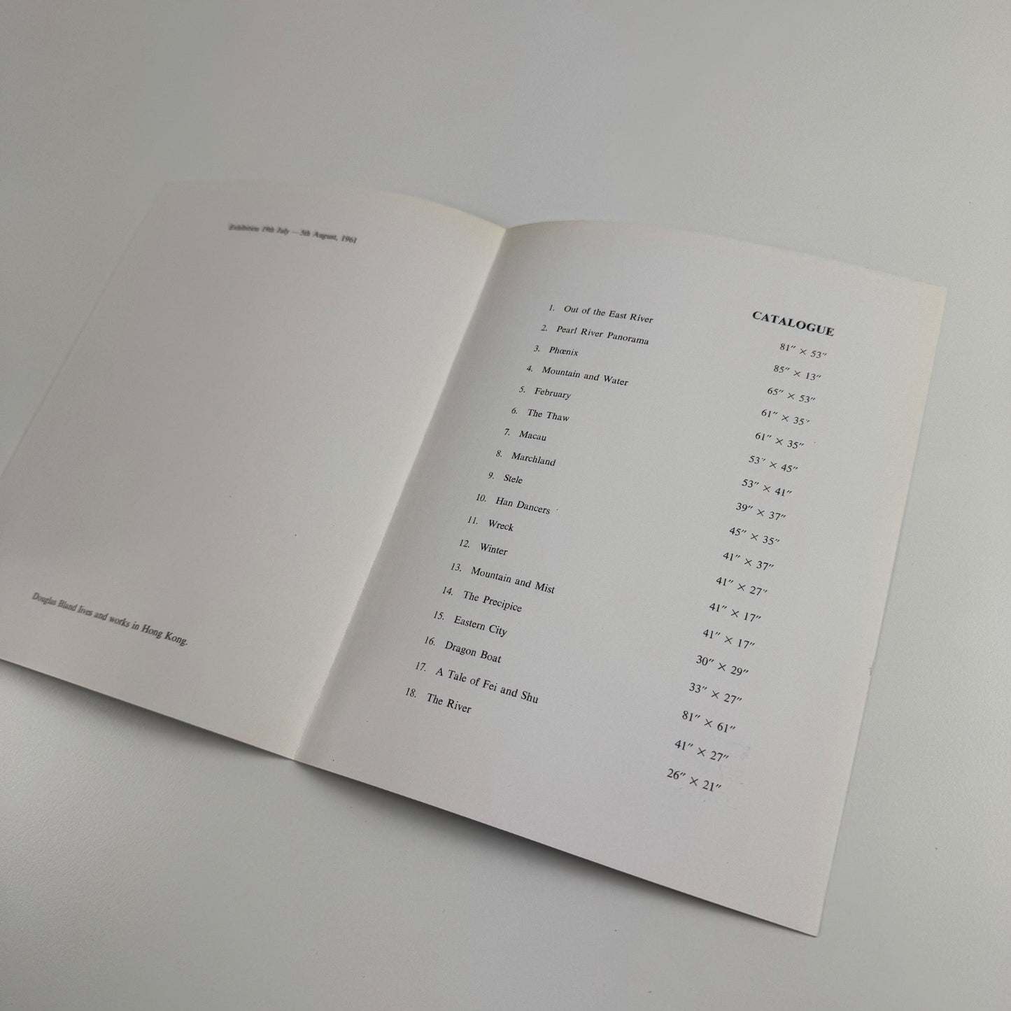 Douglas Bland | leaflet Drian Galleries, London, 1961