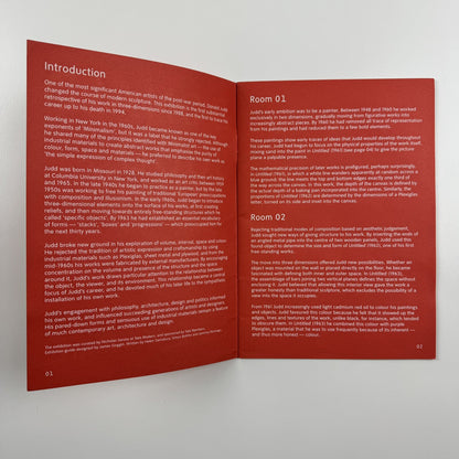 Donald Judd | Pocket guide – Tate Modern, 2004