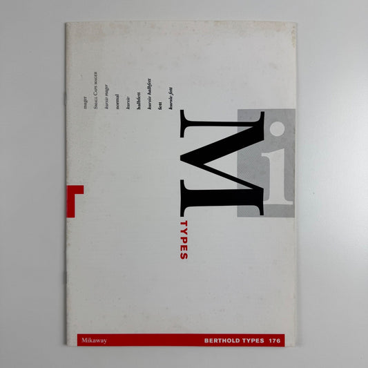 Type specimen booklet for Mikaway | Berthold Types 176, undated