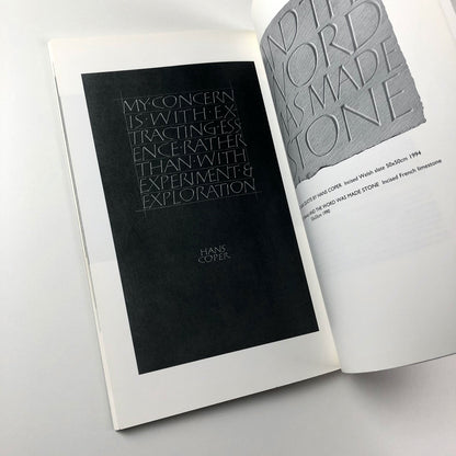 Tom Perkins Lettercarver – And The Word Was Made Stone | Introduction by Gerald Fleuss, 1998