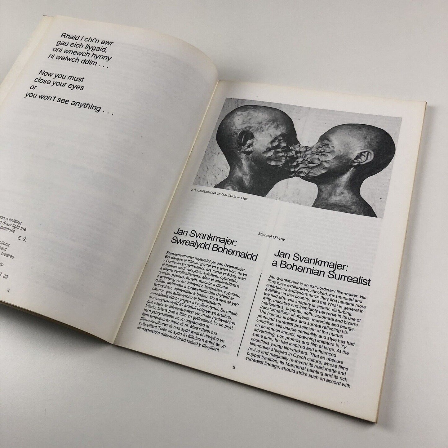 [Jan and Eva] Svankmajer in Wales. The Communication of Dreams | Chapter, Cardiff, 1992