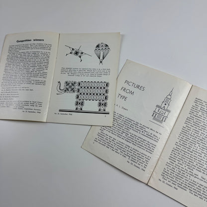 Small Printer x 2 issues nos 21 and 22 for September and October 1966, includes article on type art