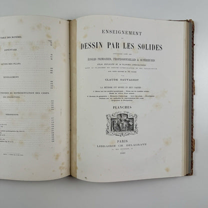Enseignement du dessin par les solides applicable dans les écoles primaires, professionnelles & supérieures by Claude Sauvageot | Ch. Delagrave, Paris, 1882